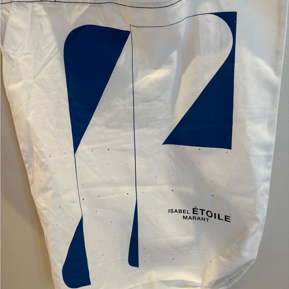 Isabel Marant White and Blue Tote Bag